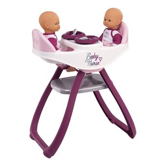 Chaise haute jumeaux 2 en 1 Baby Nurse Smoby