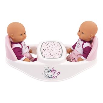 Chaise haute jumeaux 2 en 1 Baby Nurse Smoby