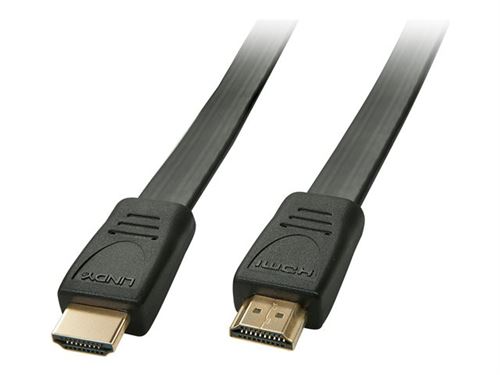 Générique Câble Hdmi Plat (Flat) 1.4B Avec Ethernet Full Hd (2 Mètres) Plaqué Or - Image 4