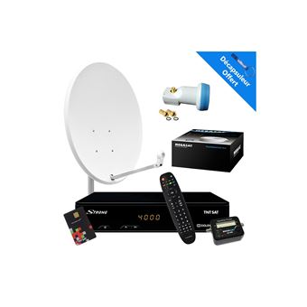 Pack HDSAT Parabole Satellite Fibre Composite Blanche 85cm + LNB Single Vega 3 Recepteur Tv Satellite Full Hd Carte 75629004 Pack HDSAT Parabole Satellite Fibre Composite Blanche 85cm + LNB Single Vega 3 Recepteur Tv Satellite Full Hd Carte 75629004