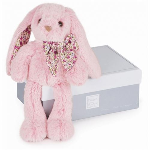 Copains câlins - lapin rose 25 cm
