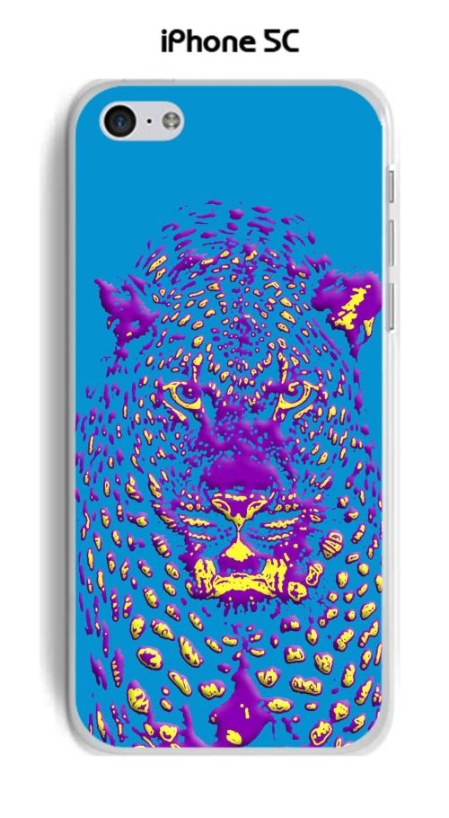 Coque TPU gel souple Apple iphone 5C design Jaguar Bleu violet