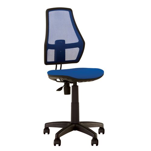 Fauteuil, chaise de bureau pour enfant, dossier en maille fox bleu