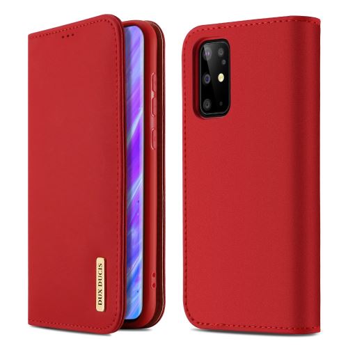 Etui en cuir véritable avec support rouge pour votre Samsung Galaxy S11 6.7 pouces