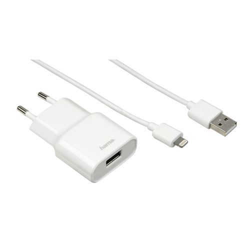 Hama Kit de recharge de voyage pour Apple IPad Lightning 5 V / 2,4 A blanc