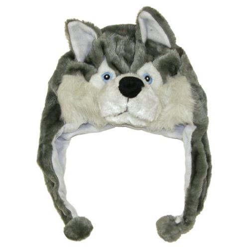 Cute Animal Hat- Peluche Husky Timber Wolf Chapeau D'hiver Pour Animaux