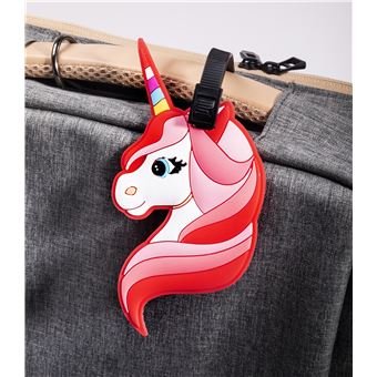 Étiquette De Bagage Licorne Personnalisée Pour Enfants - MDF 10x7cm - Nom Imprimé - Identification Voyage