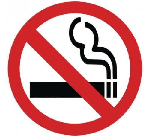 Panneau auto-adhésif non fumeur pour vitre