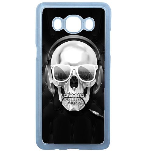 Coque Tete De Mort Swag Casque De Musique Compatible Galaxy J7 2016 Transparent