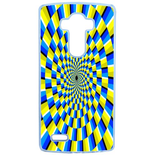 Coque Effet D'optique Jaune Et Bleu Compatible Lg G3 Transparent
