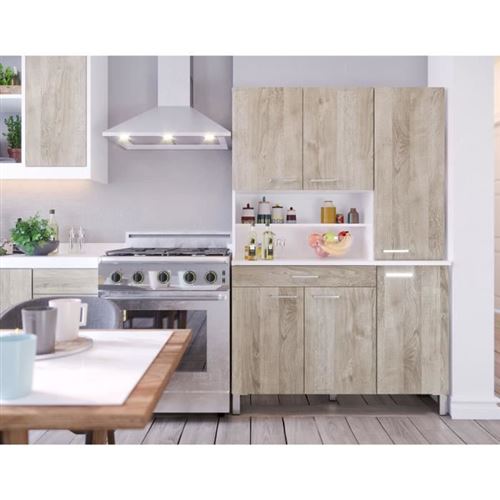 TACOMA Buffet de cuisine L 120 cm - Rouge mat