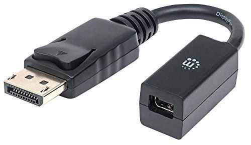 Manhattan 353403 displayport mâle vers mini adaptateur displayport femelle 15 cm noir