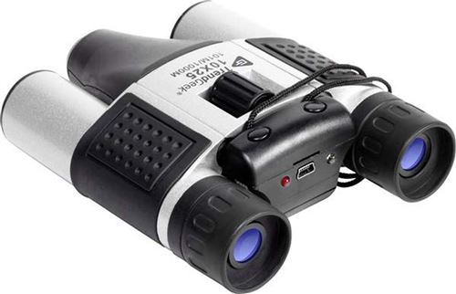 TRENDGEEK TG-125 Jumelles avec caméra - Appareil photo numérique intégré - Grossissement x 10 - Noir et gris
