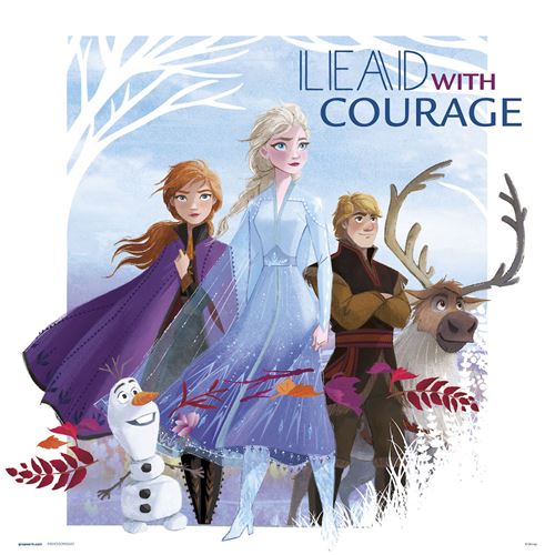 Art Print 30X30 Cm Disney Frozen Lead With Courage