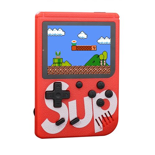 Console de jeu portable rétro avec écran 3 pouces 400 FC classique double CL400 - rouge