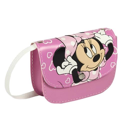 Sac à bandoulière Disney Minnie Mouse 13x10x4 cm Rose / Blanc