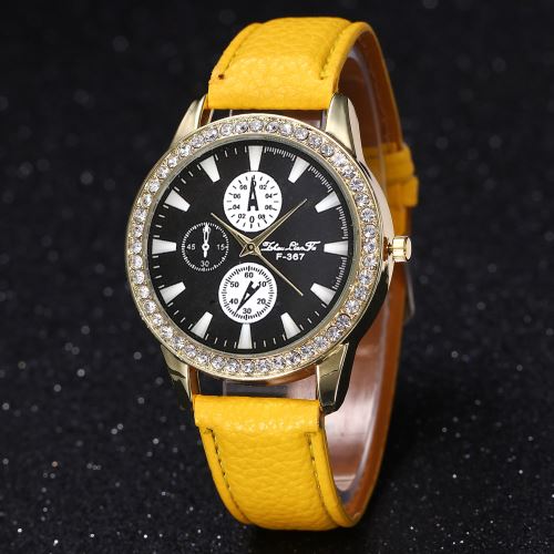 OHP Montre à bracelet Montre en quartz strass platine - jaune
