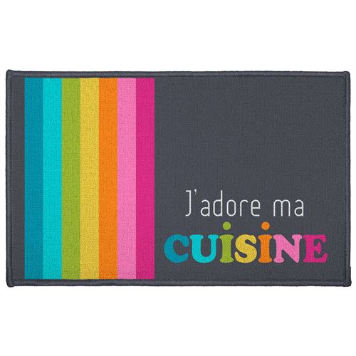 tapis deco rectangle 50 x 80 cm imprime jardins d'ete