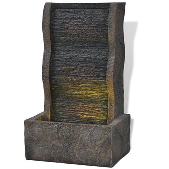 vidaXL Fontaine d'intérieur avec lampe LED Polyrésine - 1