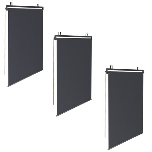 Store enrouleur gris x3 pour pergola