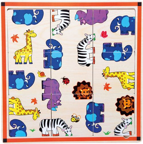 Puzzle cadre Safari en bois - 10342