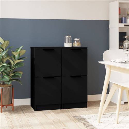 Vidaxl Noir Buffets 2 Pcs 30X30x70 Cm - Image 3