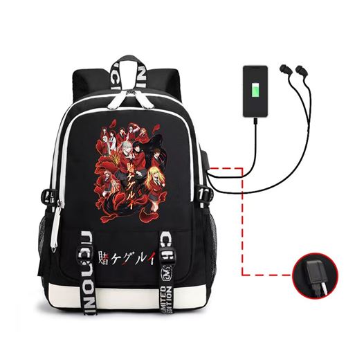 Sac à Dos Kakegurui pour Garçon et Filles (SD1858) 31*15*45 cm Noir