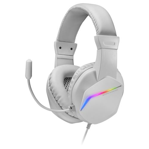 Non Communiqué Blanc Casque Gaming Frgb Rainbow Over-Ear Mars Gaming Mh122 Microphone Professionnel