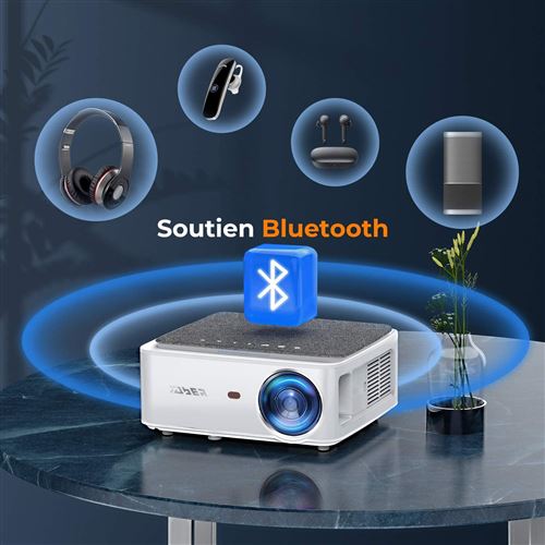 Vidéoprojecteur WiFi Bluetooth 1080P Projecteur Portable Soutien