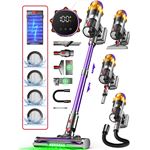 Aspirateur balai sans fil - 78000pa-600W - 70min autonomie -3 vitesses - LED Smart Display- Filtration à 8 couches- 2L- Brosse Anti-Emmêlement