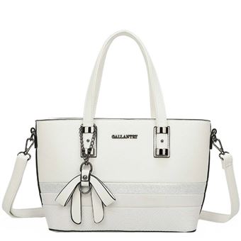 Sac à Main pour Femme avec Nœud et Bandoulière à Effet Python Gallantry Blanc - 1