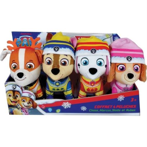 Non Communiqué Multicolore Coffret De 4 Peluches Jemini Jemini Paw Patrol 12 Cm Chase Marcus Ruben Stella