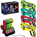Kit Arc Et Flèches LED VATOS – 2 Arcs Lumineux, Cible Requin, 20 Flèches Ventouses, 73 Cm, Pour Enfants 5-12 Ans, Intérieur/extérieur