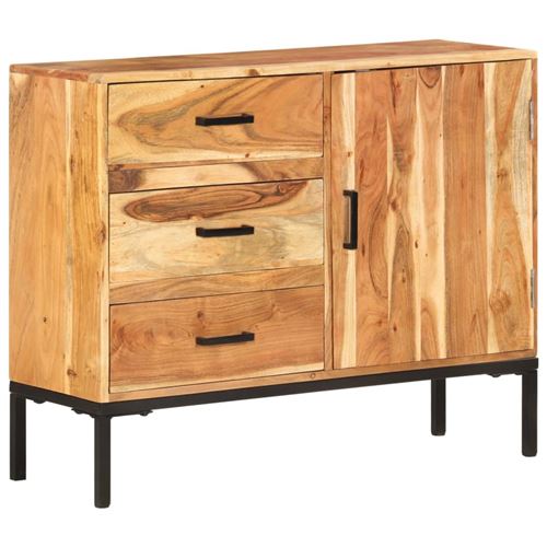 vidaXL Buffet 88x30x73 cm Bois d'acacia massif