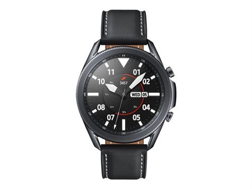 Samsung Galaxy Watch 3 - 45 mm - mystiek zwart - smart watch met band - leer - display 1.4 - 8 GB - Wi-Fi, NFC, Bluetooth - 53.8 g