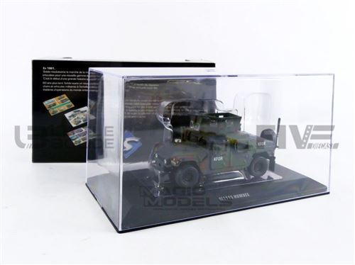 Voiture Miniature de Collection SOLIDO 1-48 - AM GENERAL M1115 Humvee Kfor - 1983 - Green Camo - 4800104