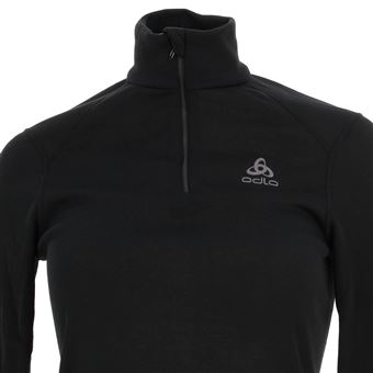 Sous vêtements thermiques chaud Odlo Warm noir 1/2 zip ml lady