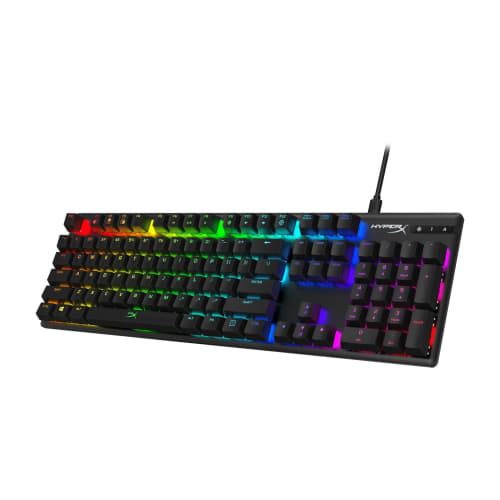 HyperX Alloy Origins - Clavier - rétroéclairé - USB-C - QWERTY - US - commutateur : HyperX Blue - noir