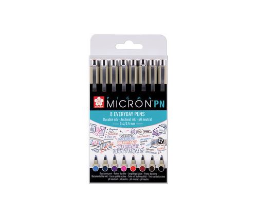 SAKURA Feutre fineliner Pigma Micron PN, kit de 8