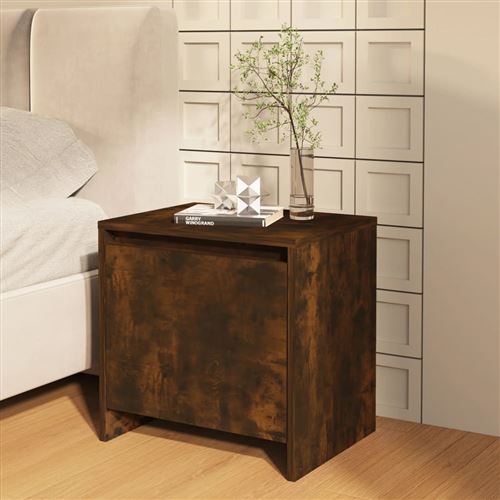 Vidaxl Table De Chevet - Chêne Fumé - Image 3