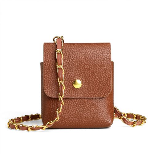 Etui à BandoulièRe Compatible Samsung Galaxy Z Flip 2/3/4 FONGWAN Portefeuille Telephone Portable Femme - Brun