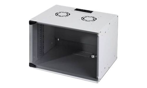 DIGITUS Professional Soho Series DN-19 07-U-S - Armoire - montable sur mur - noir, RAL 9005 - 7U - 19