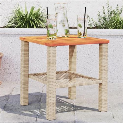 vidaXL - Table de Jardin - Bois - Beige - Image 2