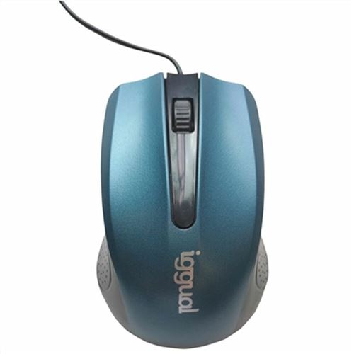 Iggual Com-Ergonomic-Rl-800Dpi - Souris - Ergonomique - Droitiers Et Gauchers - Optique - 3 Boutons - Filaire - Usb - Lead Blue - Boîte De Suspension - Image 3
