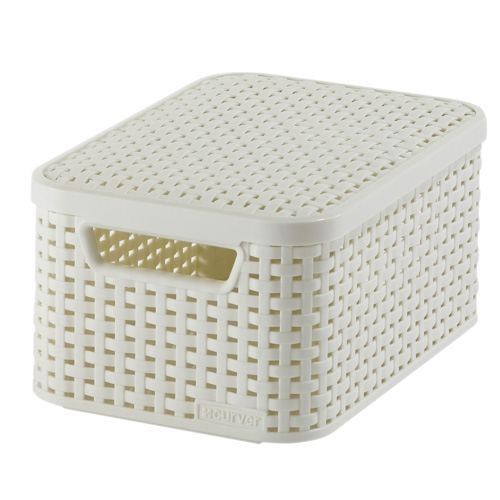 Curver Beige Panier Rattan My Style Avec Couvercle - Image 2