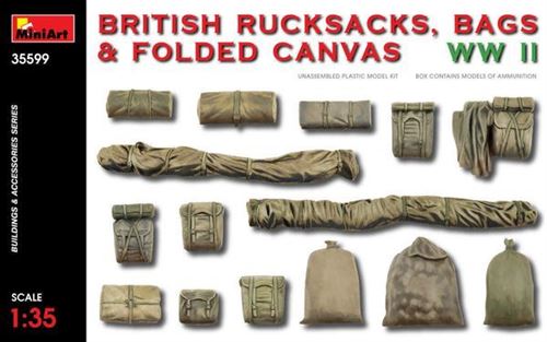 British Rucksacks,bags&folded Canvas Ww2 - 1:35e - Miniart