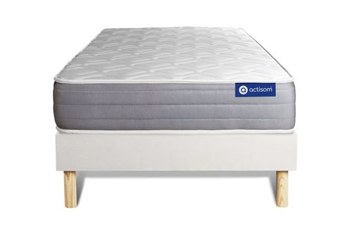 Non Communiqué Blanc Ensemble Matelas Actilatex Dream Latex Et Mémoire De Forme 120X200 Cm 5Zones De Confort + Sommier Kit