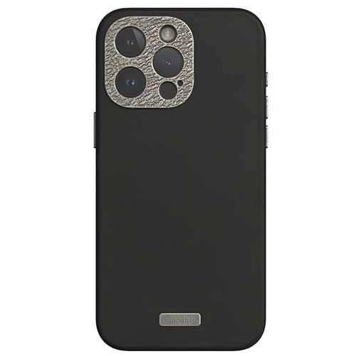 Coque MagSafe pour iPhone 15 Pro Max Modèle Napa Ultra Résistant Moshi Noir