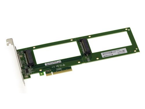 Non Communiqué Kalea-Informatique Carte Contrôleur Pcie X8 Pcie 3.0 Pour 2 Ssd Pcie Nvme U.2 U2 68-Pin Sff-8639. Montage Direct Sur Carte Sans Cordon