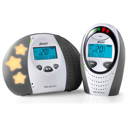 Babyphone Full Eco DECT Alecto DBX-88 LIMITED Blanc-Anthracite